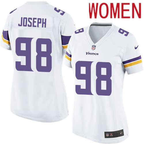 Women Minnesota Vikings #98 Linval Joseph Nike White Game NFL Jersey